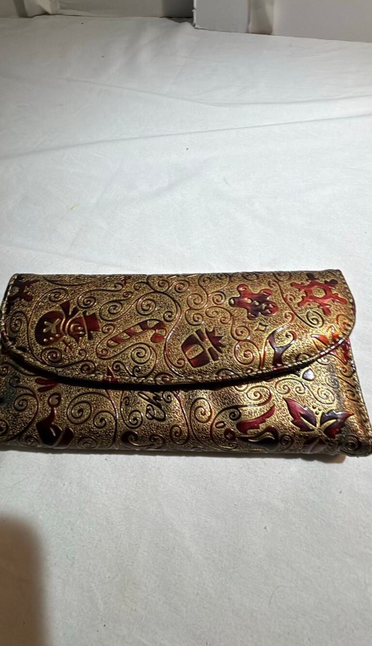 Vintage The Metropolitan Wallet with Christmas Embossed Design